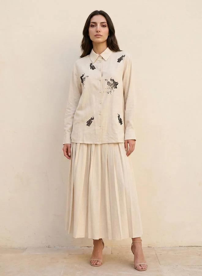 Iconic BEIGE Iconic Shirt Embellished for Women | Best Price UAE