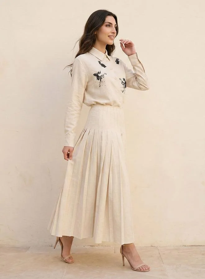Iconic BEIGE Iconic Shirt Embellished for Women | Best Price UAE