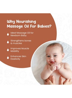Mother Sparsh Nourishing Baby Massage Oil -100Ml | With Almond & Avocado Oil | Non Sticky & Moisturizing Baby Oil For New Born  - Image 3