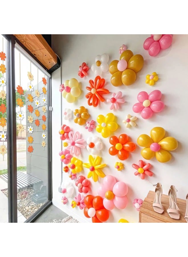 RTHPY Daisy Groovy Boho Party Hanging Banners and Retro Hippie Party Supplies Decorations Daisy Paper Cutouts for One Two Groovy Themed Baby Girl Birthday Decorations Party Home Classroom Favor Decor - Image 4