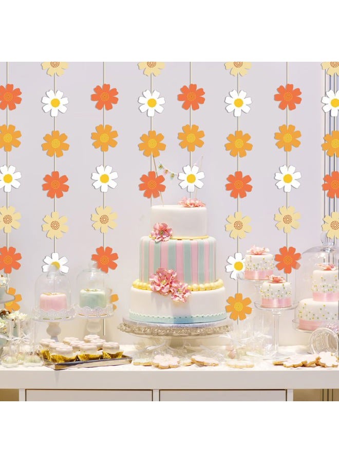 RTHPY Daisy Groovy Boho Party Hanging Banners and Retro Hippie Party Supplies Decorations Daisy Paper Cutouts for One Two Groovy Themed Baby Girl Birthday Decorations Party Home Classroom Favor Decor - Image 3