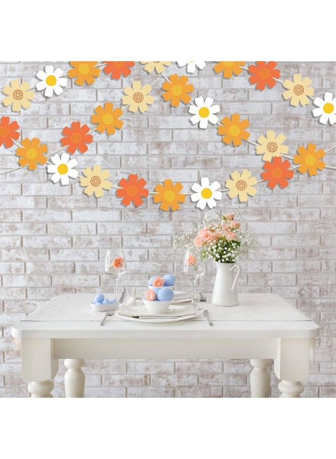 RTHPY Daisy Groovy Boho Party Hanging Banners and Retro Hippie Party Supplies Decorations Daisy Paper Cutouts for One Two Groovy Themed Baby Girl Birthday Decorations Party Home Classroom Favor Decor - Image 5