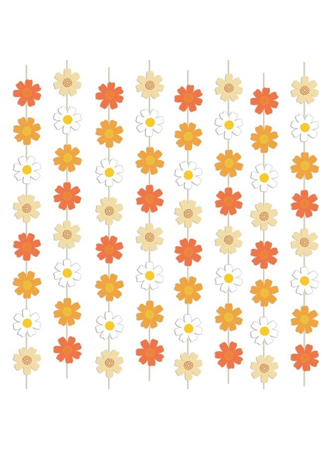 RTHPY Daisy Groovy Boho Party Hanging Banners and Retro Hippie Party Supplies Decorations Daisy Paper Cutouts for One Two Groovy Themed Baby Girl Birthday Decorations Party Home Classroom Favor Decor - Image 1