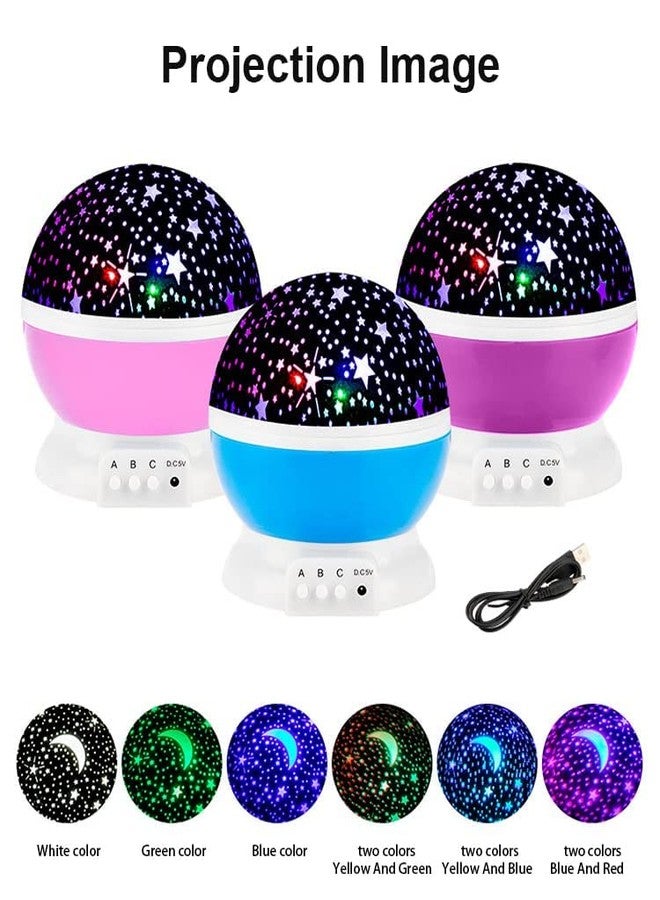 R2S2 Star Master Rotating 360 Degree Moon Night Light Lamp Projector with Colors and USB Cable, Lamp for Kids Room, Night Bulb (Multi Color) - Image 3