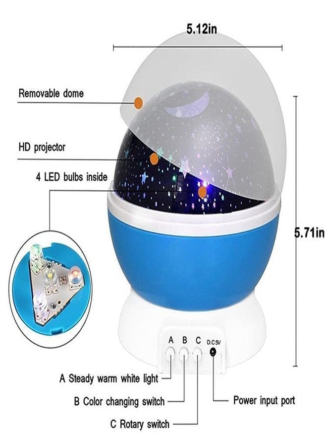 R2S2 Star Master Rotating 360 Degree Moon Night Light Lamp Projector with Colors and USB Cable, Lamp for Kids Room, Night Bulb (Multi Color) - Image 5