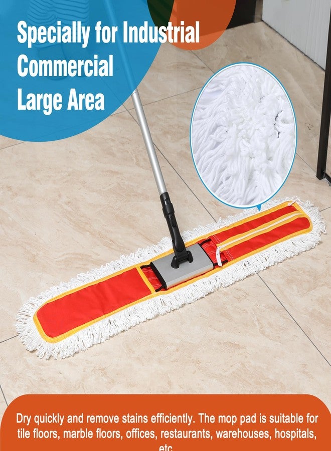 CLEANHOME وسادات ممسحة ميكروفايبر 2 قطع تناسب تمامًا ممسحة الغبار الصناعية CLEANHOME 36" : B08R3F1ZZM, أحمر - Image 4