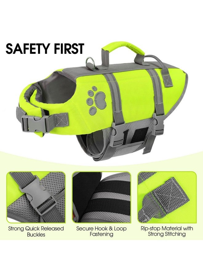 Queenmore Dog Life Jacket Medium, Dog Life Vest for Swimming, Dog Life Vest for Medium Dogs, Floating Dog Vests for Boating Kayaking, Pet Life Jackets for Dogs with Safety Handle Hook, Puppy Swim Vest - Image 2