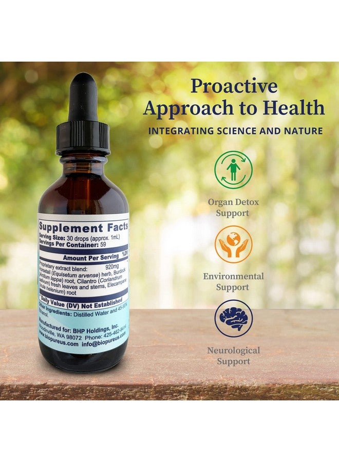 BioPure Alu-Tox Herbal Tincture - Bioavailable, Silica-Rich Botanical Blend to Support Balanced Immune Response & Detox and Promote Healthy Kidney, Lung, Liver, & Neurological Function - 2 fl oz - Image 2