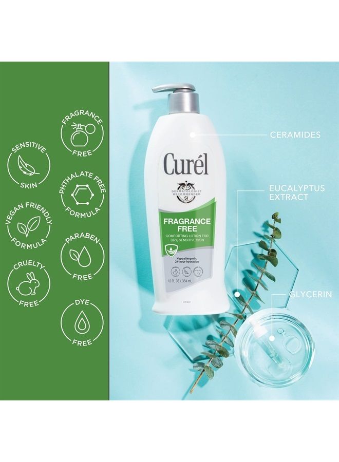 Curel Curél Fragrance Free Comforting Body Lotion, Body and Hand Moisturizer for Dry, Sensitive Skin, 13 Ounce, with Advanced Ceramide Complex, Repairs Moisture Barrier - Image 5