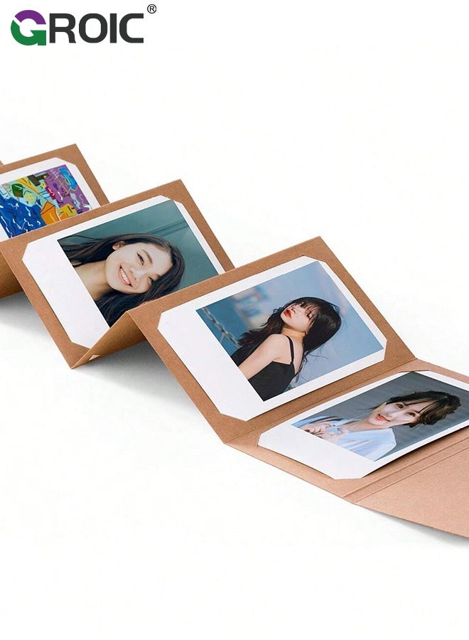 GROIC Folding Photo Album, Blank postcard hand-drawn card storage, Stretchable Folding Photo Collection DIY Handmade Memory Book for Anniversary, Graduation, Wedding, Birthday, Accordion Scrapbook Albums - Image 3