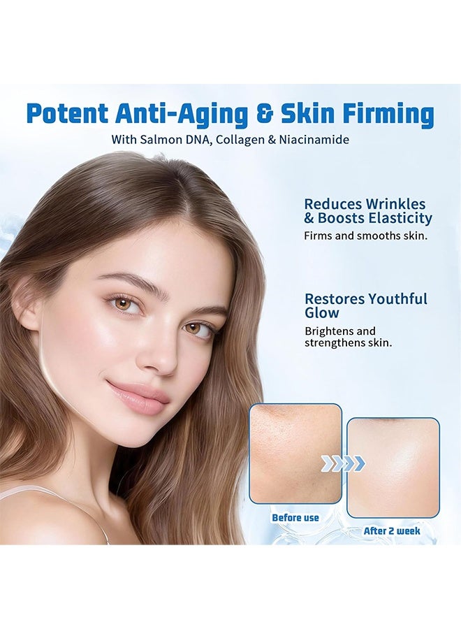Viareline PDRN DNA Anti-Aging Serum, Microneedling Aftercare & Barrier Support with Collagen, Niacinamide & 6 Hyaluronic Acids, Wrinkles, Radiance & Hydration, Korean Skincare, 1.5 ml x 30 Capsule(1Pack) - Image 3