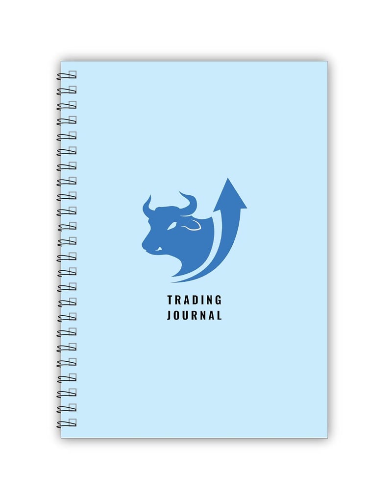 TimeWise Stock Market Trading Journal Notebook Day Trade Log A4 Size Journal 70 Pages (Light Blue) - Image 1