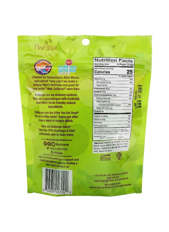 ZOLLIPOPS Zollipops, The Clean Teeth Pops, Green Apple, 3.1 oz  - Image 2