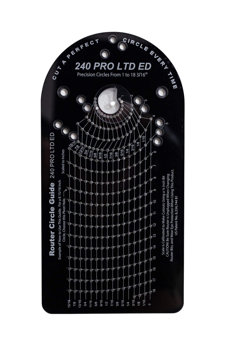 JASPER PRECISION TOOLS Jasper 240 PRO Circle Cutting Router Jig – Polycarbonate Precision Tool for Woodworking, Speaker Building & DIY Projects - Image 1