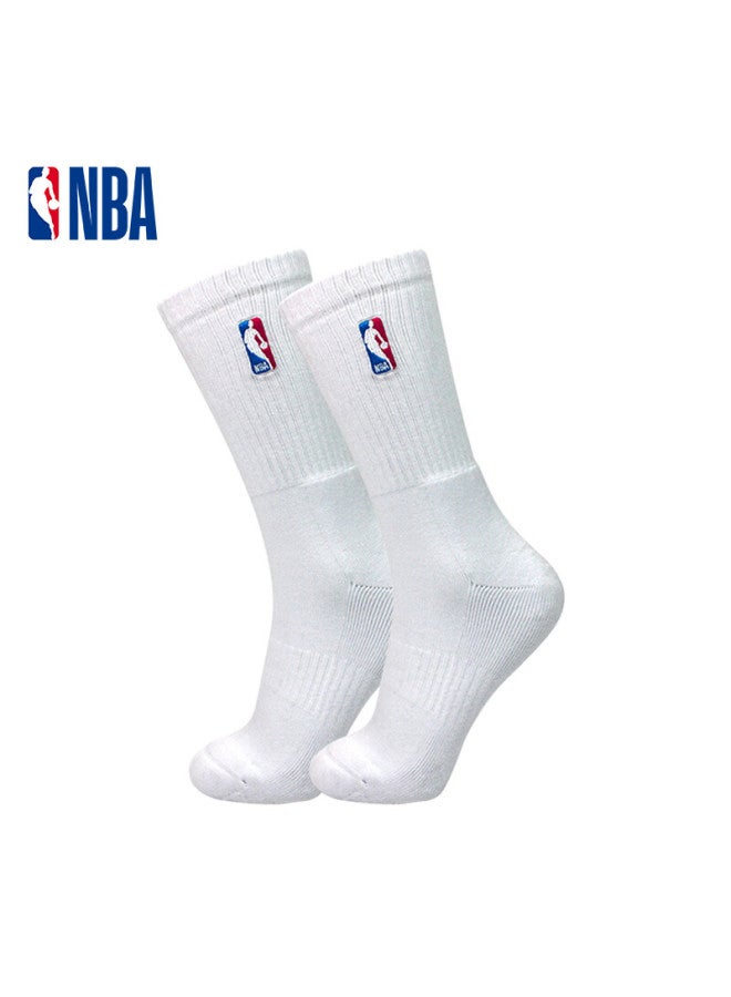 NBA جوارب كرة السلة NBA للرجال - جوارب رياضية طويلة مع قاعدة منشفة سميكة، جوارب رياضية مضادة للانزلاق بحجم كبير، 2 زوج - Image 3