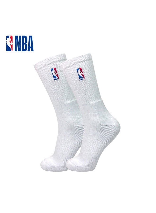 NBA جوارب كرة السلة NBA للرجال - جوارب رياضية طويلة مع قاعدة منشفة سميكة، جوارب رياضية مضادة للانزلاق بحجم كبير، 2 زوج - Image 5