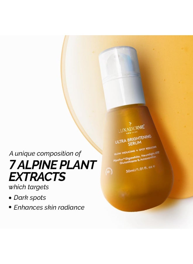 LuxaDerme Korean Ultra Brightening Face Serum, Brightens Skin and Reduces Dark Spots, Daily Use for Brightening & Even Skin Tone | 91% Natural Ingredients with Yuzu, Glutathione & Astaxanthin | 30ml - Image 4