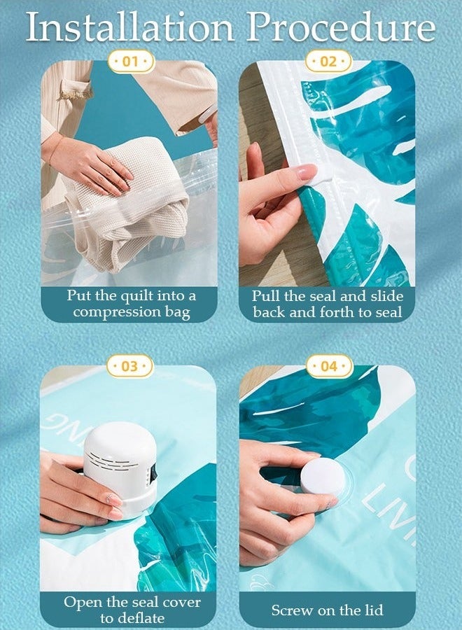 Bukela Vacuum Storage Bags with Electric Pump- Pack of 10 (2 Jumbo + 2 Large + 2 Medium + 4 Small) Reusable Compression Bags Space Saver for Packing,Clothes, Bedding, Travel  - Image 5