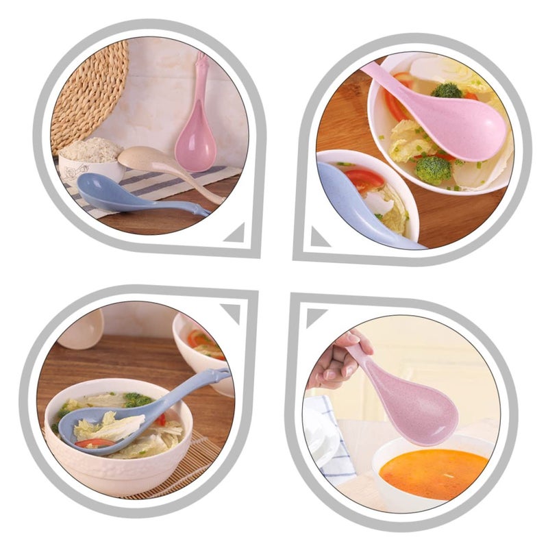 مجموعة ملاعق الحساء ذات المقابض الطويلة من 4 قطع، أدوات تقديم طعام مبتكرة للمطبخ المنزلي - Image 4