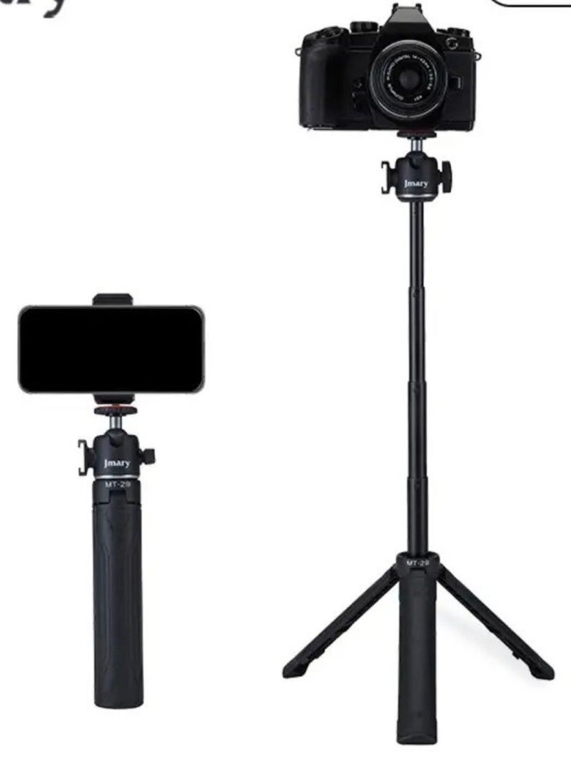Jmary The Jmary MT-29 Portable Mini Tripod is a lightweight and compact tripod that is perfect for a variety of photography and videography applications. - Image 1