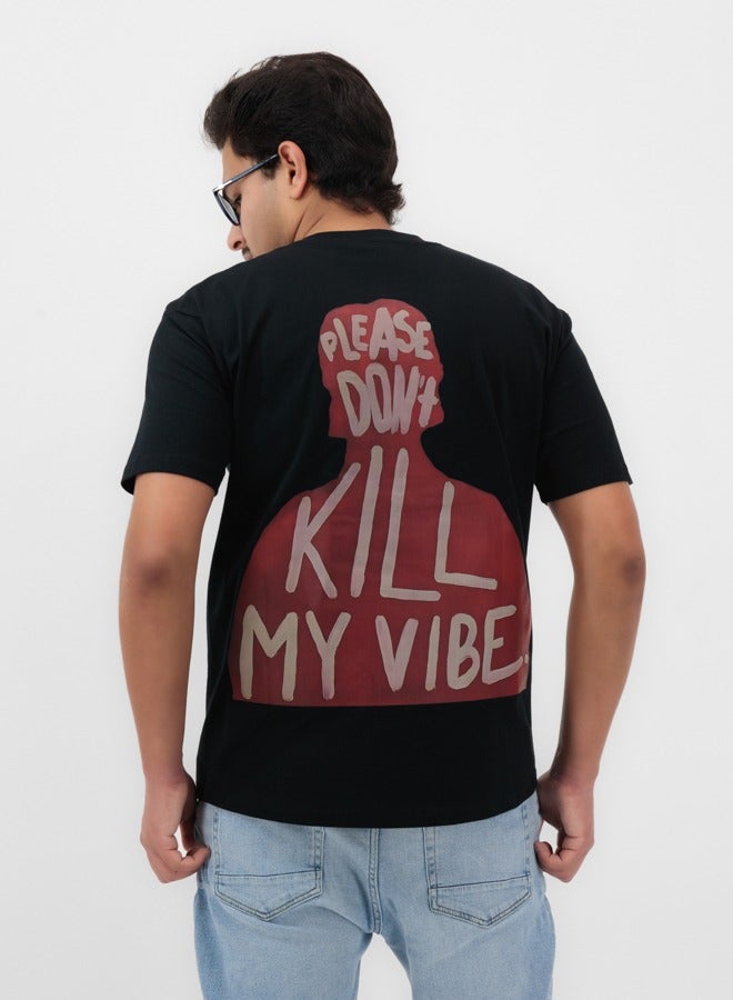Tolou Graphic Statement Black T-Shirt - Image 1