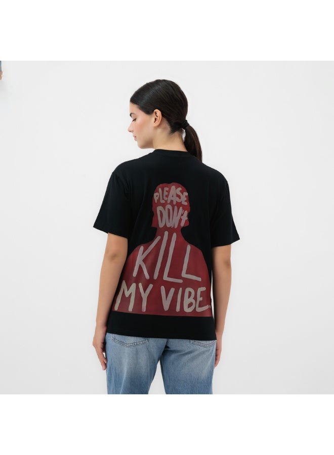 Tolou Graphic Statement Black T-Shirt - Image 4