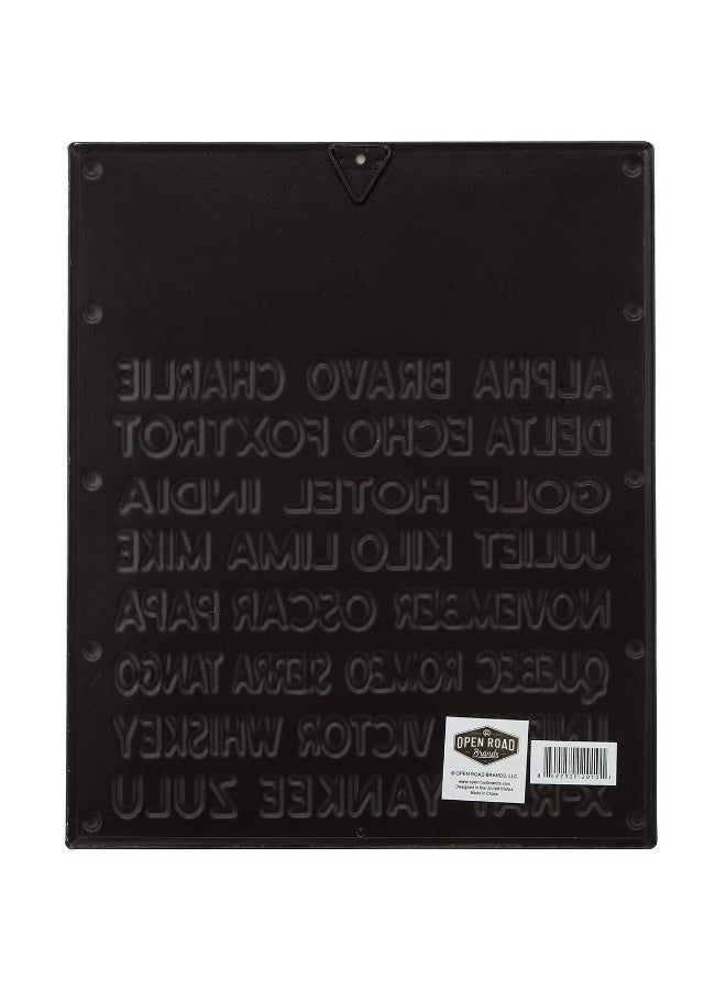 Open Road Brands Pilot Code Phonetic Alphabet Embossed Metal Sign - Image 3