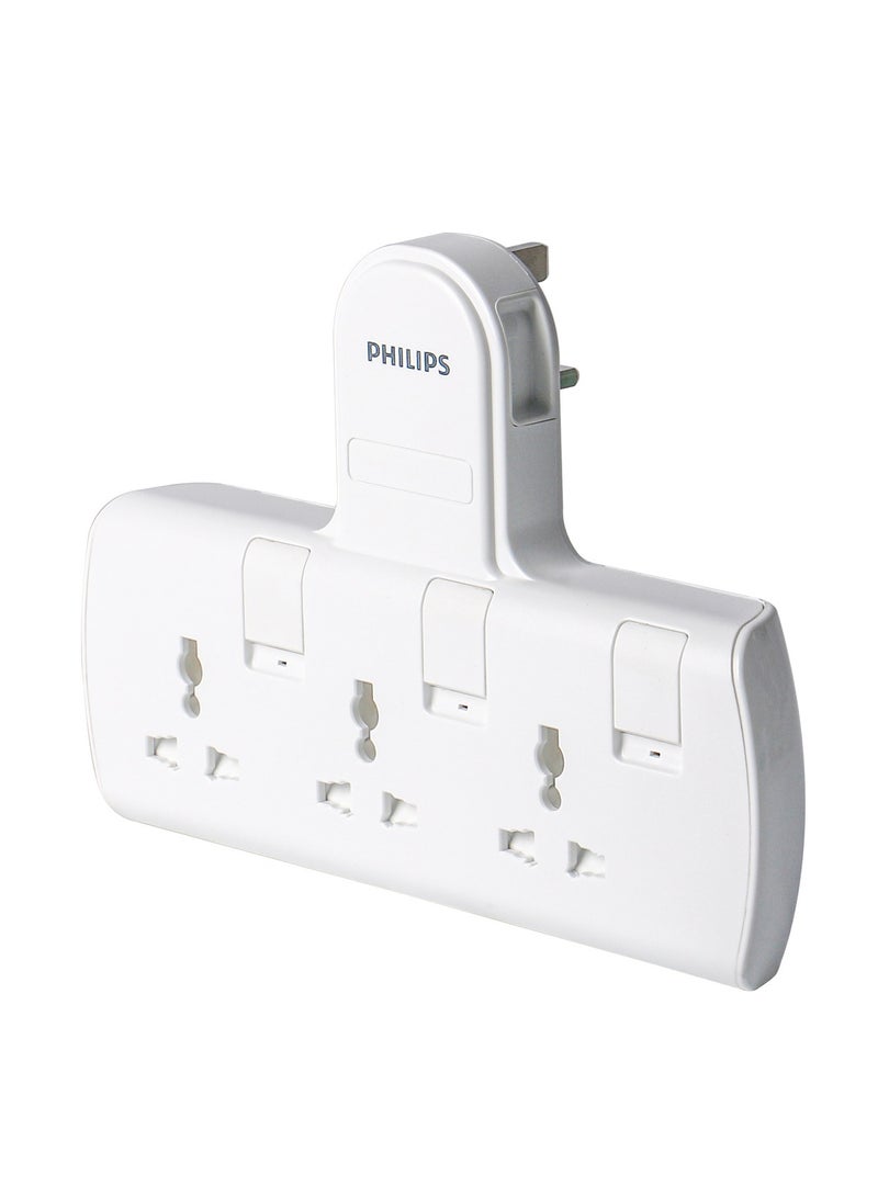 Philips 13A Adapter with Individual Switch 3 sockets - Image 1