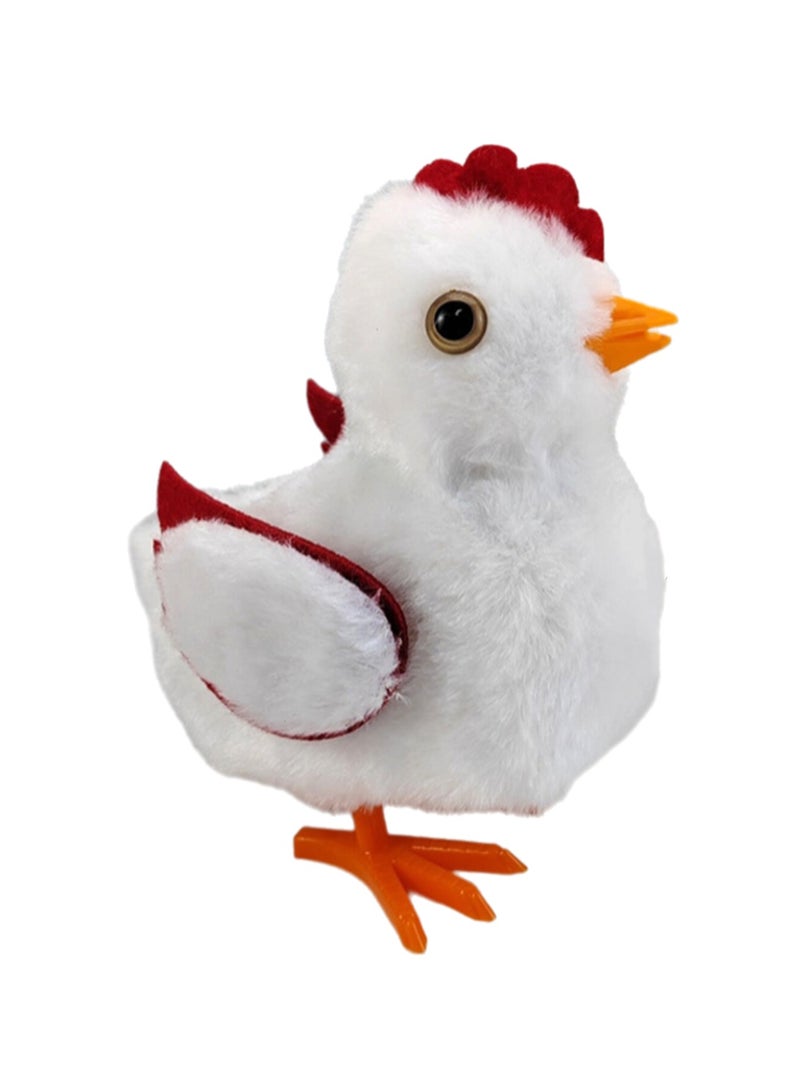 White Chicken Robot Electronic Plush Stuffed Interactive Animal Touch Control Electronic Pet Can Walk And Call, Wings Can Move, Toy Suitable For Children And Babies - Image 1