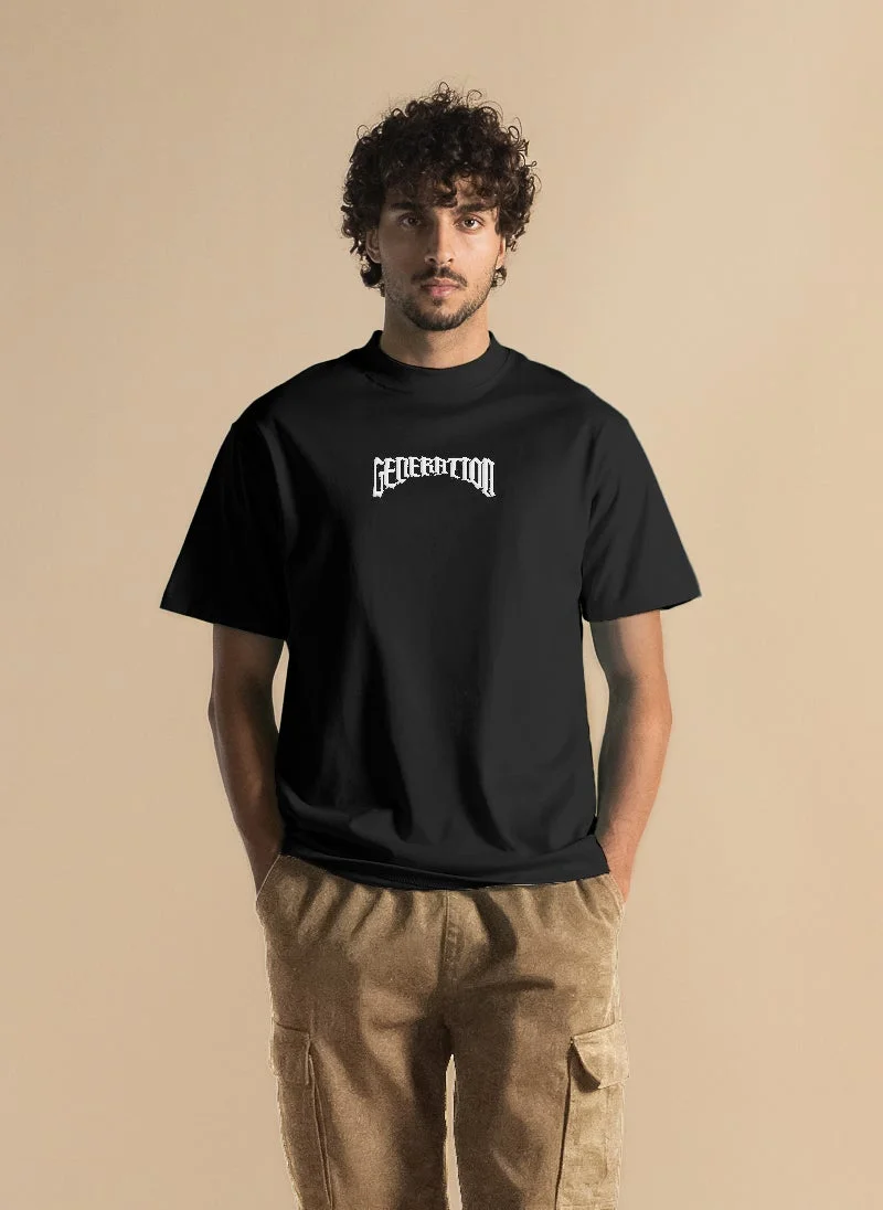 SHAPES CONTRAST PRINTED COTTON T-SHIRT