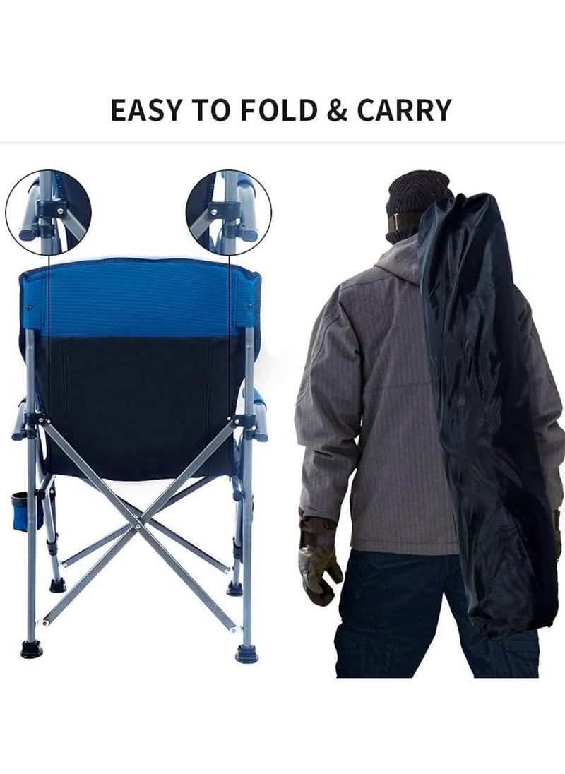 Cady One - Folding chair for camping and trekking with a side storage pocket and a cup holder with a padded armrest - Image 1
