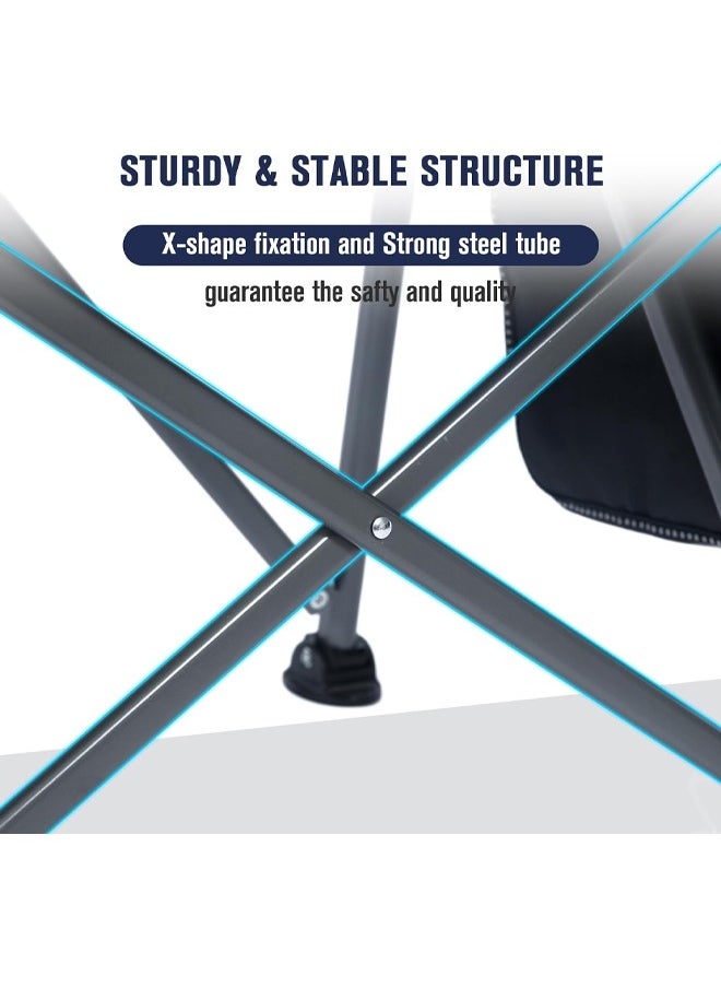 Cady One - Folding chair for camping and trekking with a side storage pocket and a cup holder with a padded armrest - Image 1