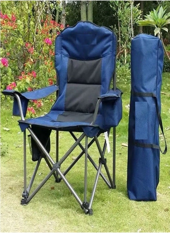 Cady One - Folding chair for camping and trekking with a side storage pocket and a cup holder with a padded armrest - Image 1