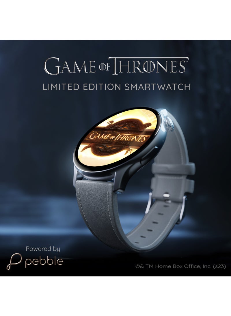 Pebble GOT 1.43" Amoled Brightest 700 NITS HD Display, Always on, Responsive watch faces, BT Calling, Smartwatch  - Image 2