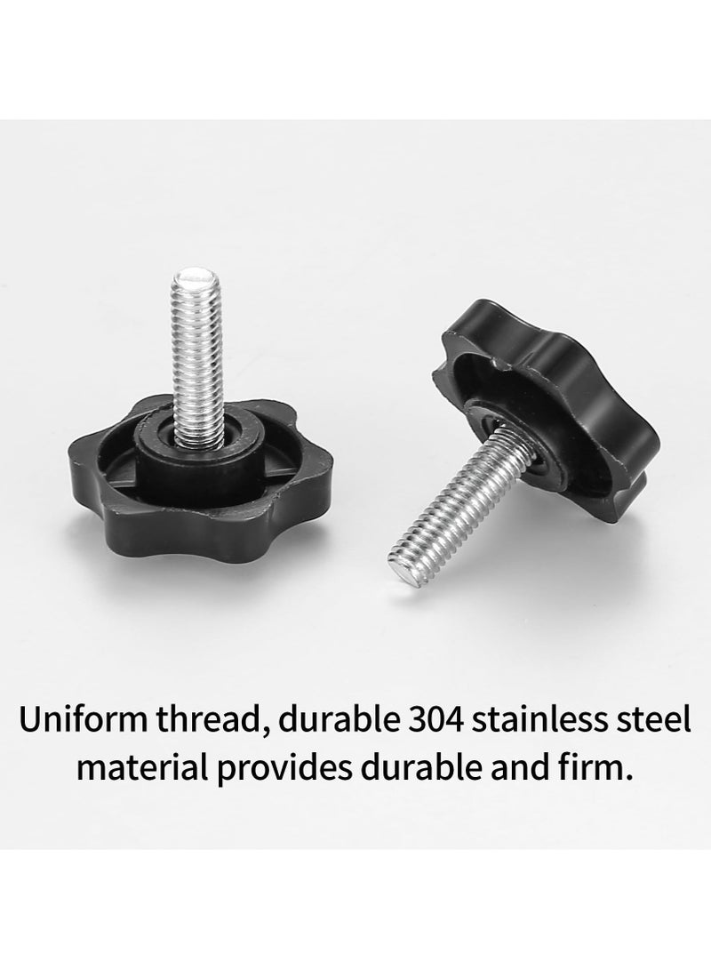 GNAFOTU 20 Pcs Star Clamping Knobs,M6 x 20 mm Star Handle Screws Knobs,Clamping Handle Screw Knobs Handle Star KnobMale Thread - Image 3
