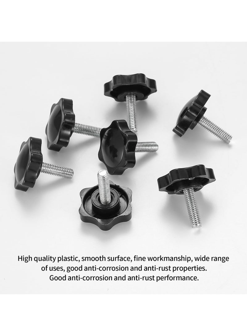 GNAFOTU 20 Pcs Star Clamping Knobs,M6 x 20 mm Star Handle Screws Knobs,Clamping Handle Screw Knobs Handle Star KnobMale Thread - Image 4