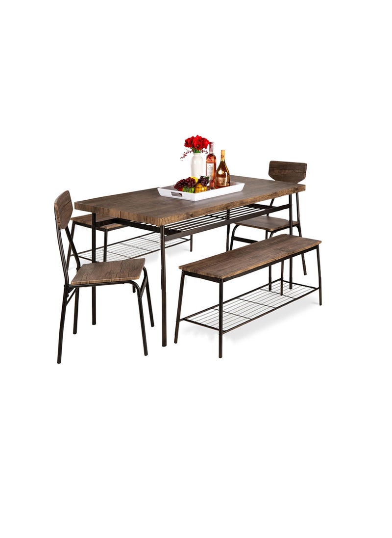 HXDream Kitchen Dining Table Set,Dining Table with 4 chairs,Suitable for home, restaurant, apartment  - Image 1