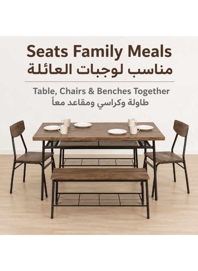 HXDream 5-Piece Dining Table Set,Dining Table with 4 chairs,Suitable for home, restaurant, apartment - Image 2