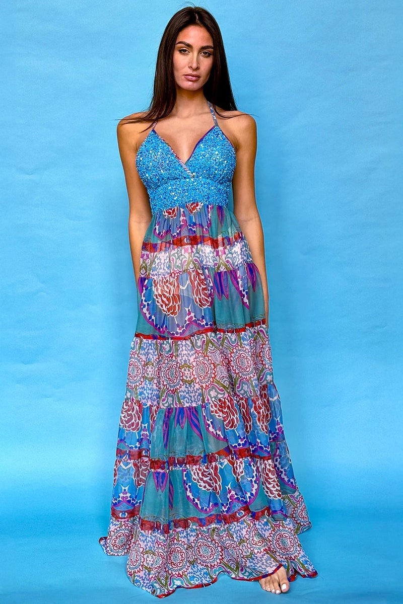 Antica Sartoria Chiffon Sequin dress - Image 1