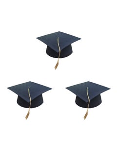 Generic 3 Pieces of Graduation Caps with Golden Tassel  - Image 1