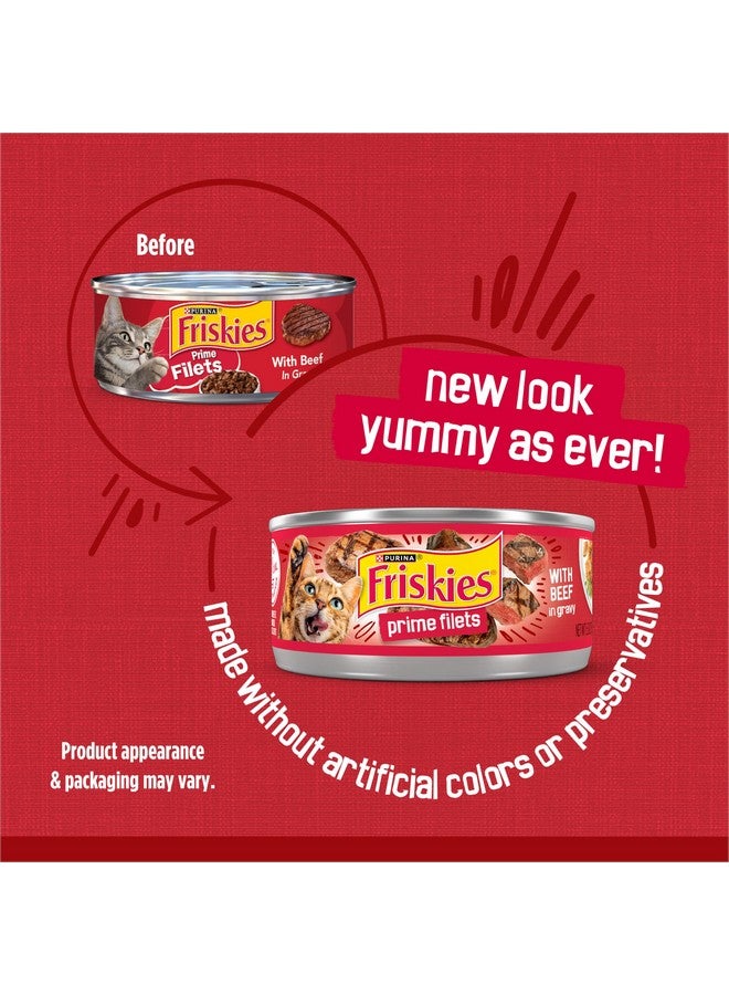 فريسكس بورينا فريسكيز برايم فيليه لحم بقري في مرق طعام القطط الرطب - عبوة من ٢٤ علبة، ٥.٥ أونصة - Image 2