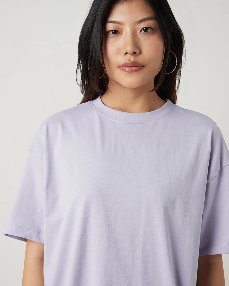 bewakoof Women's Purple Oversized T-shirt