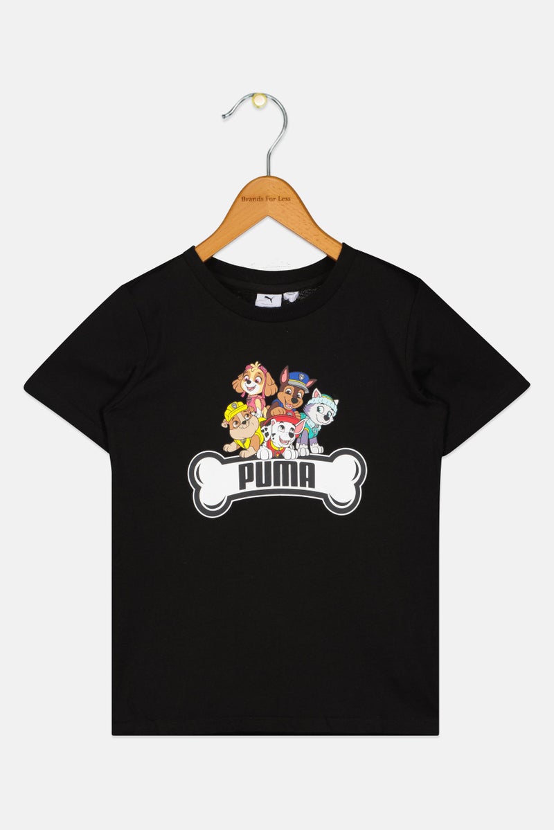 PUMA Kids Boy Sportswear Fit Short Sleeve Training T-Shirt, Black - Image 3