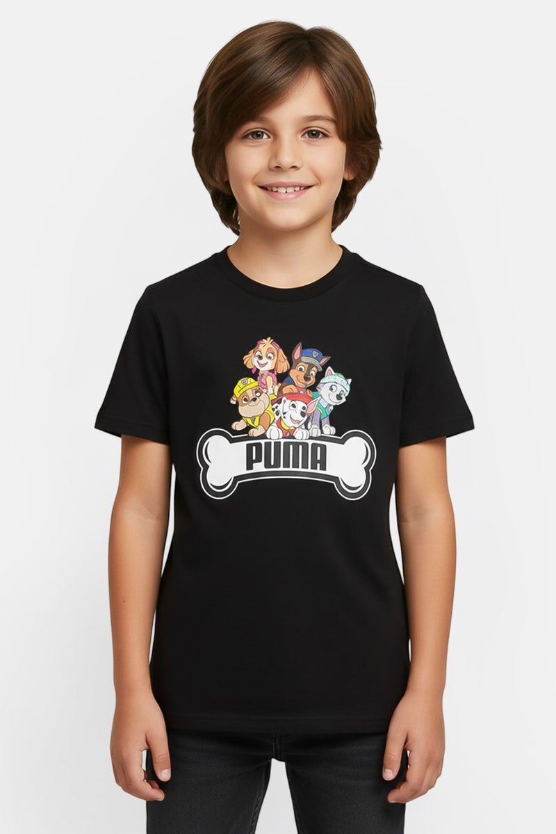 PUMA Kids Boy Sportswear Fit Short Sleeve Training T-Shirt, Black - Image 1