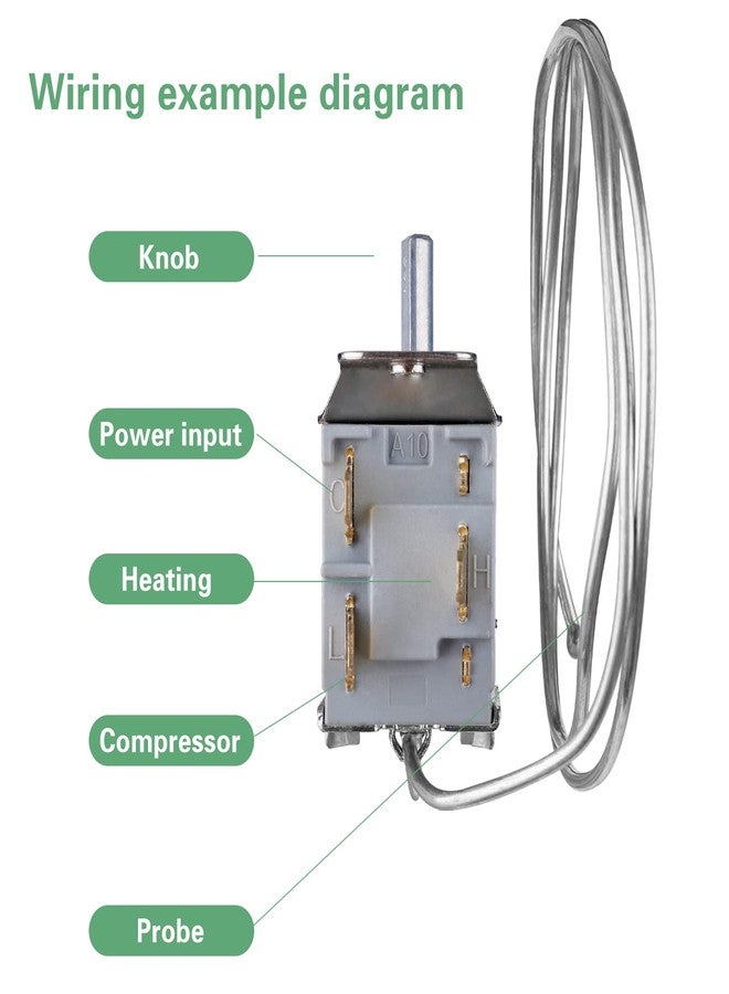 HouseUp Mini Fridge Thermostat, 3 Pin WDF-16 Universal Freezer Refrigerator Thermostat Controller Compatible with WDF-18, WDF-20(250V replaceable 110V 4(6) A 50/60Hz,Obtained three quality certifications - Image 4