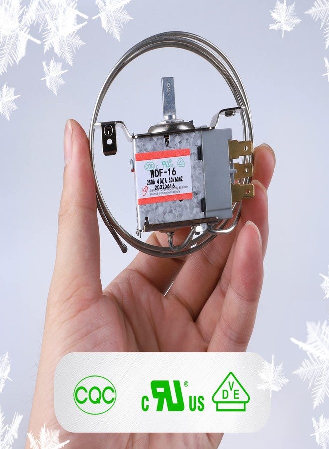 HouseUp Mini Fridge Thermostat, 3 Pin WDF-16 Universal Freezer Refrigerator Thermostat Controller Compatible with WDF-18, WDF-20(250V replaceable 110V 4(6) A 50/60Hz,Obtained three quality certifications - Image 2