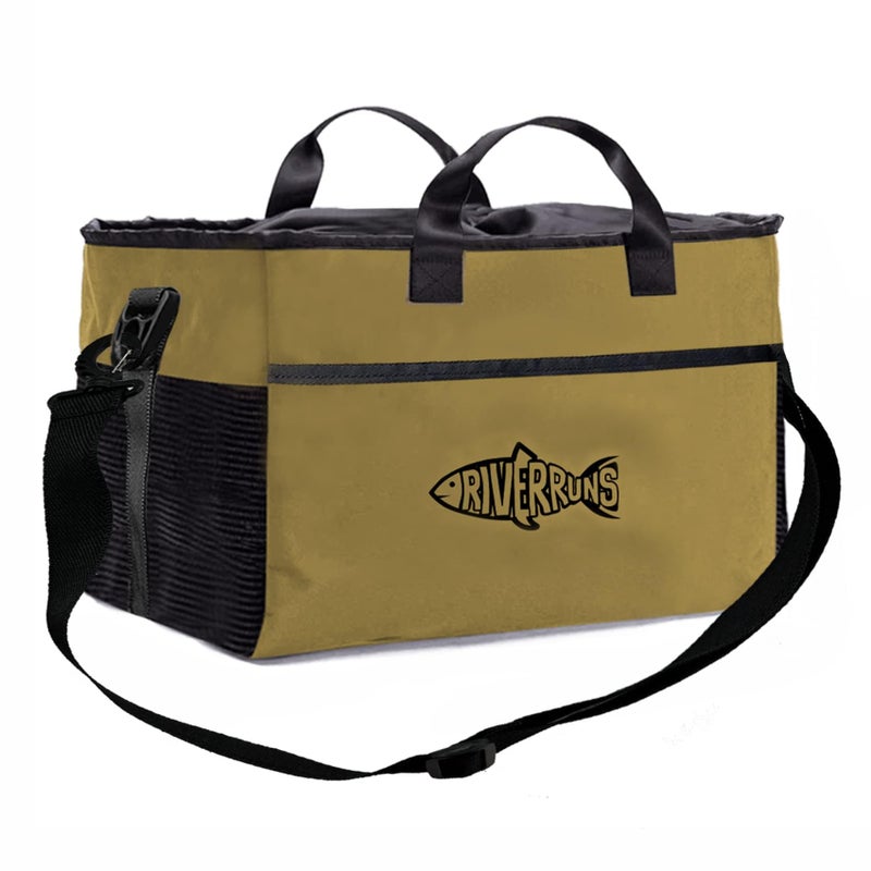 Riverruns Fishing Hunting Wader Bag with Vented Mesh Waders Boots Bag Fly Fishing Storage Bag for Hiking Camping XL Khaki 108L - Image 2