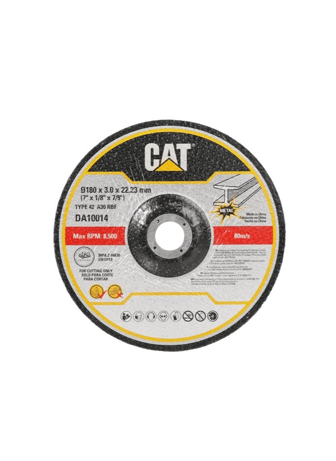 كاتربلر CAT DA10014 قرص قطع معدني سميك كاشط ومضغوط Ø180 (7 بوصات) × 3 مم 10قطعة 