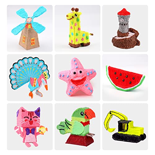 dikale 3D Pen Filament 1.75mm PLA Refills 40 Colors, Each Color 8 Meters(26 Feet), Total Length 320m(1050 Feet), 250 Stencils eBooks, Safe for Kids to Create Stunning 3D Art with 40 Vibrant Colors - Image 4
