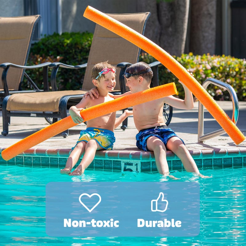 Oodles of Noodles 2 Pack Oodles Jumbo 55 Inch x 3.5 Inch Jumbo Swimming Pool Noodle Foam Multi-Purpose Black - Image 3
